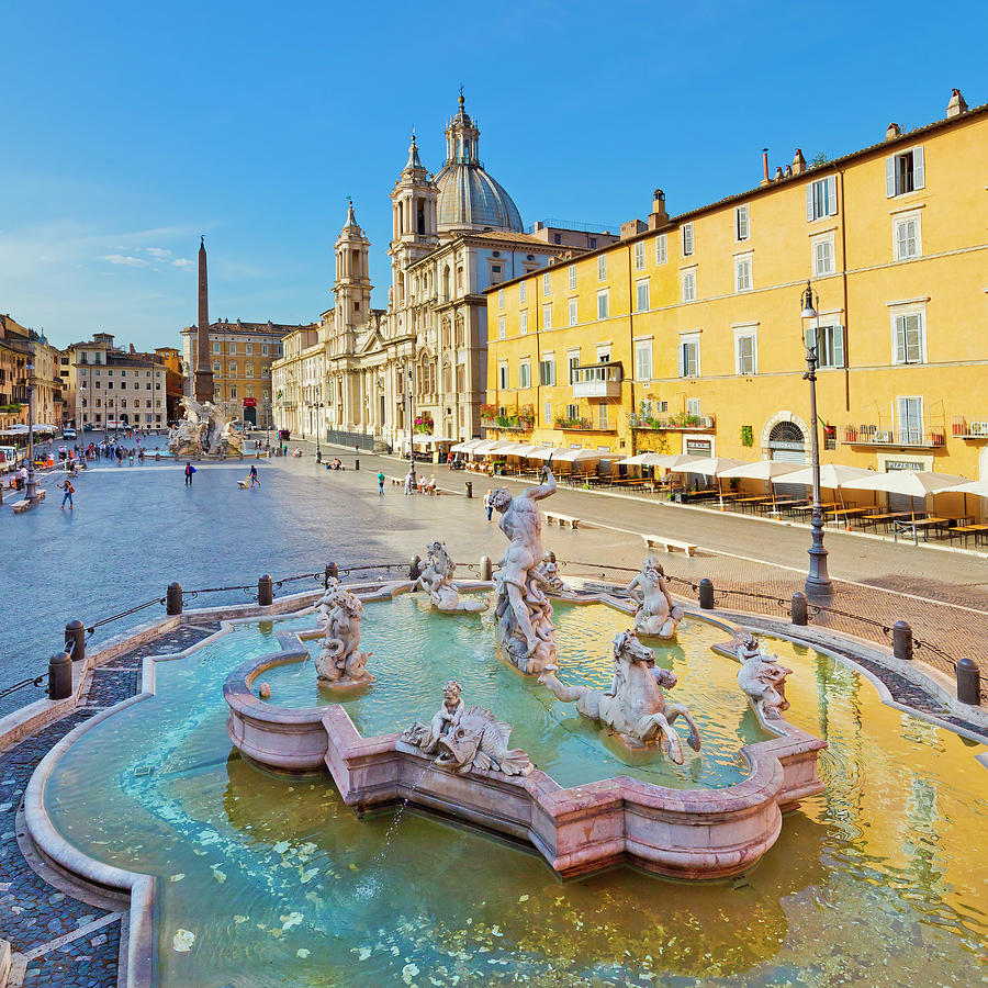 Rome, Piazza Navona, Italy Digital Art By Pietro Canali - Fine Art America