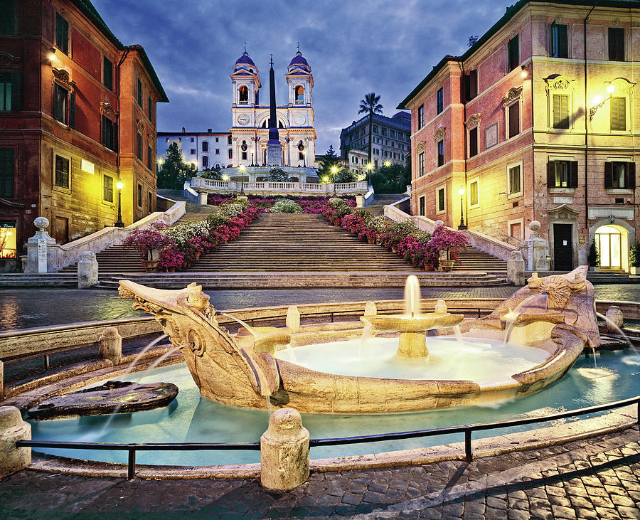 Rome, Spanish Steps, Italy Digital Art by Giovanni Simeone