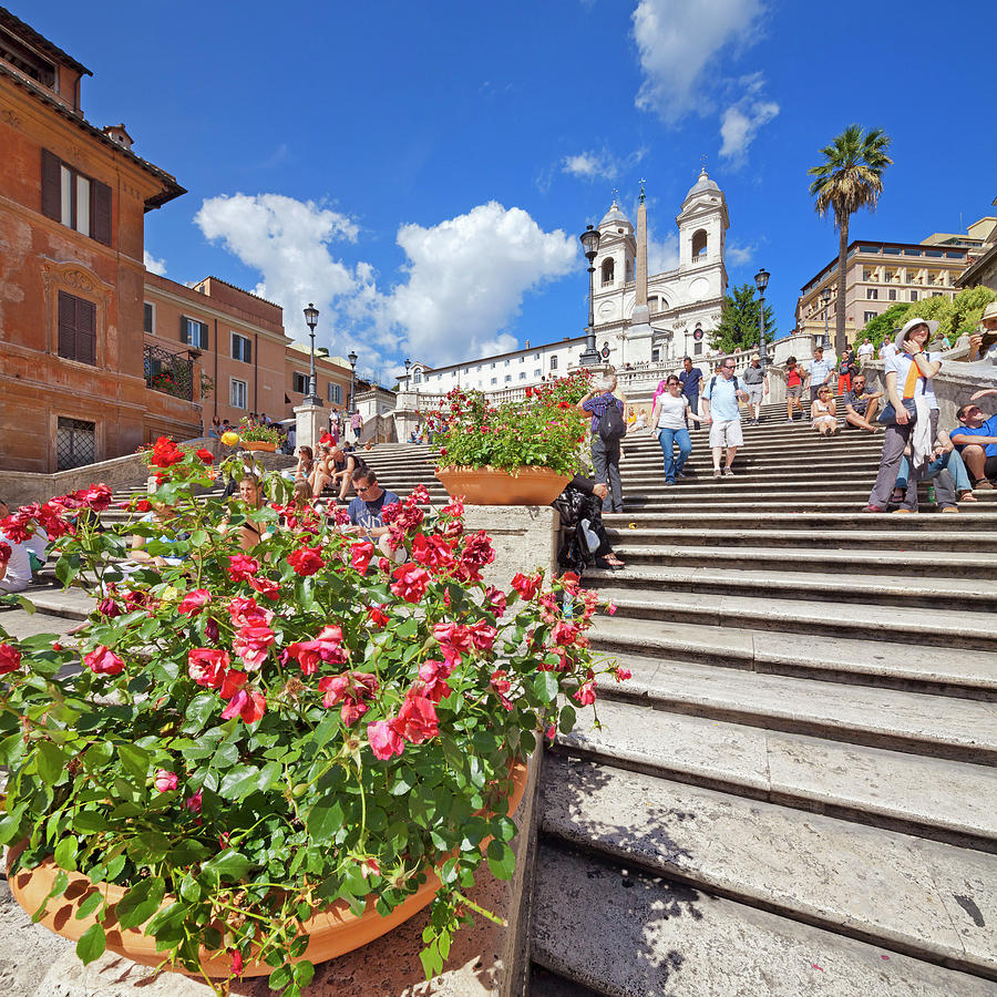 Rome, Spanish Steps, Italy Digital Art by Pietro Canali