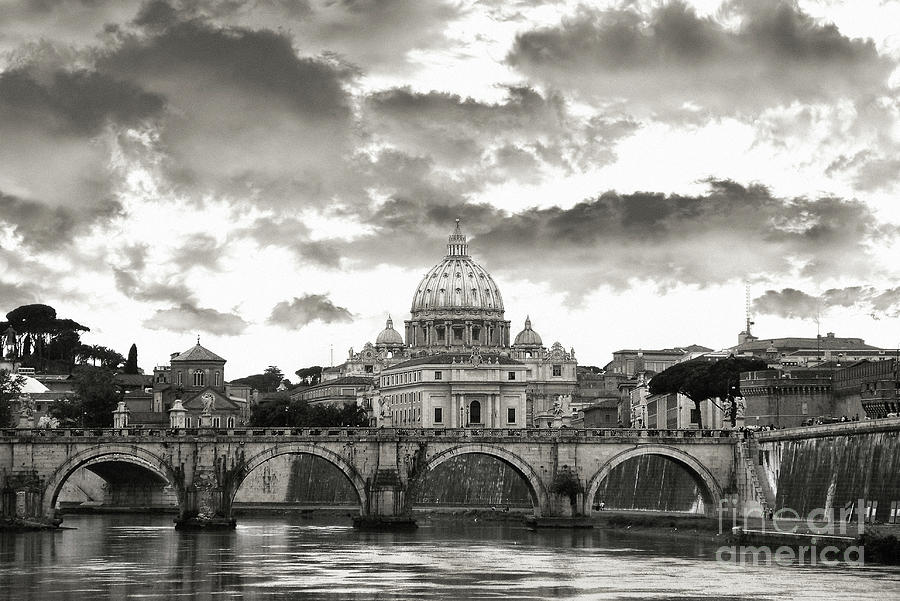 Rome - St Peter Black and White Photograph by Stefano Senise
