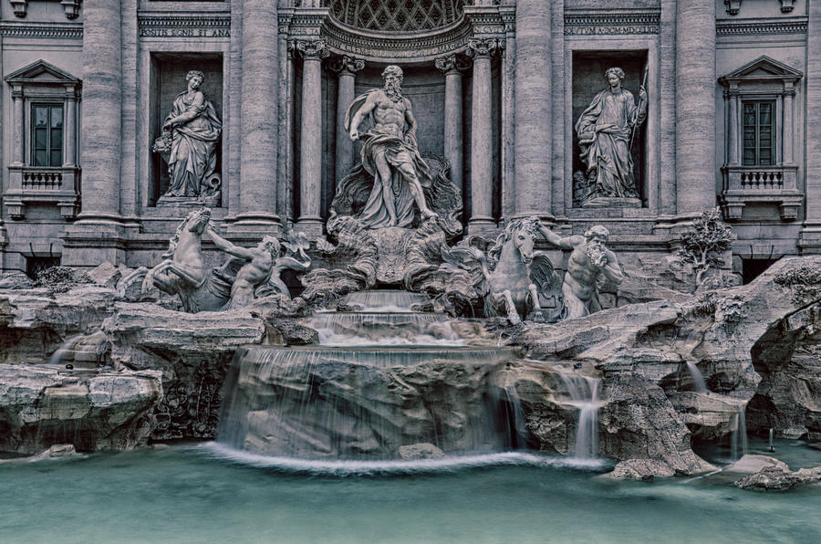 Rome Trevi Fountain Photograph
