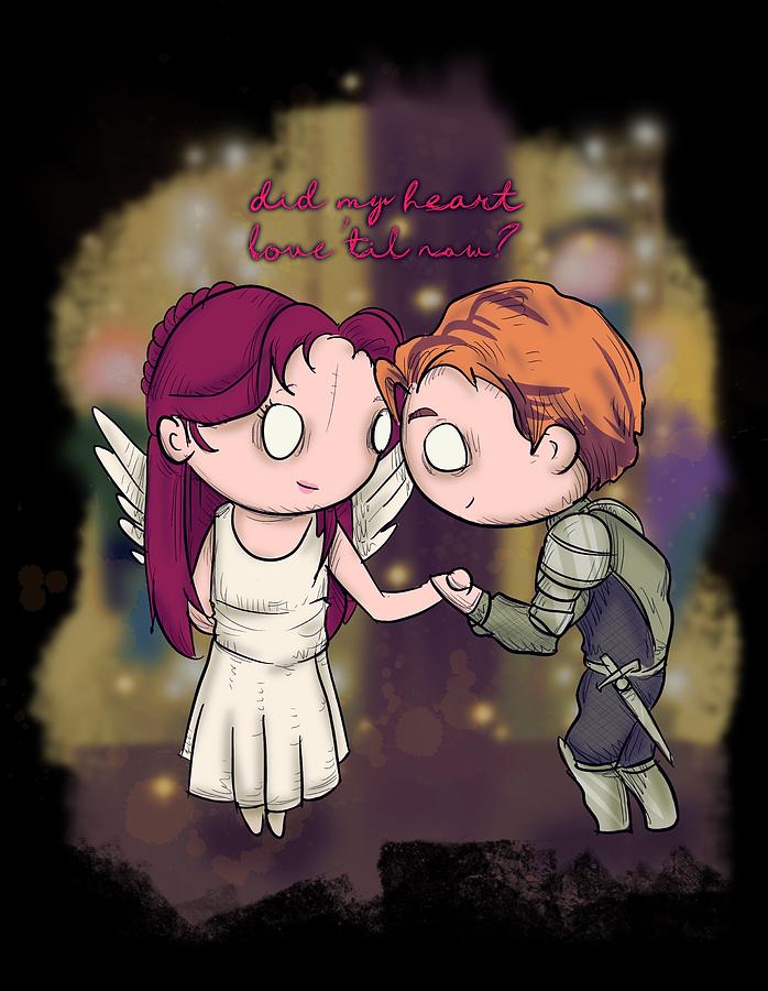Love Drawing - Romeo And Juliet by Ludwig Van Bacon Love Drawing - Romeo And Juliet by Ludwig Van Bacon