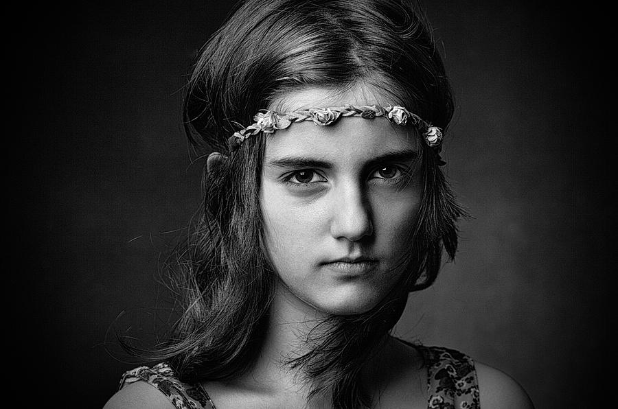 Black And White Photograph - Romina by Mehdi Mokhtari