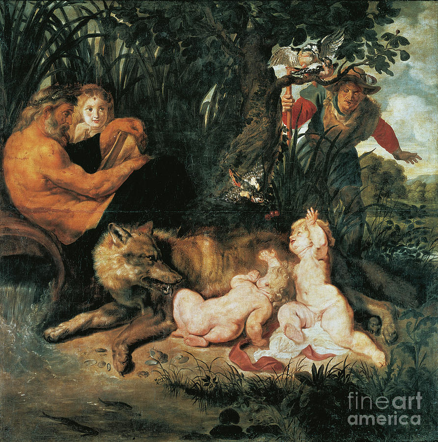 Romulus And Remus By Rubens Painting by Rubens
