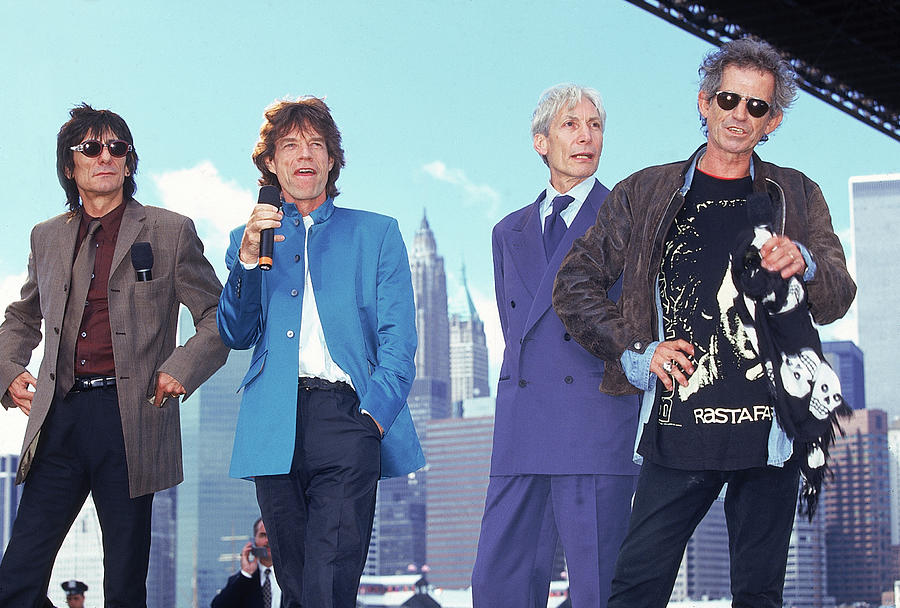 Ron Wood;Keith Richards;Charlie Watts;Mick Jagger Photograph by Dmi