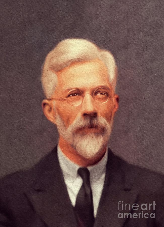 Vintage Painting - Ronald Fisher, Famous Scientist by Esoterica Art Agency