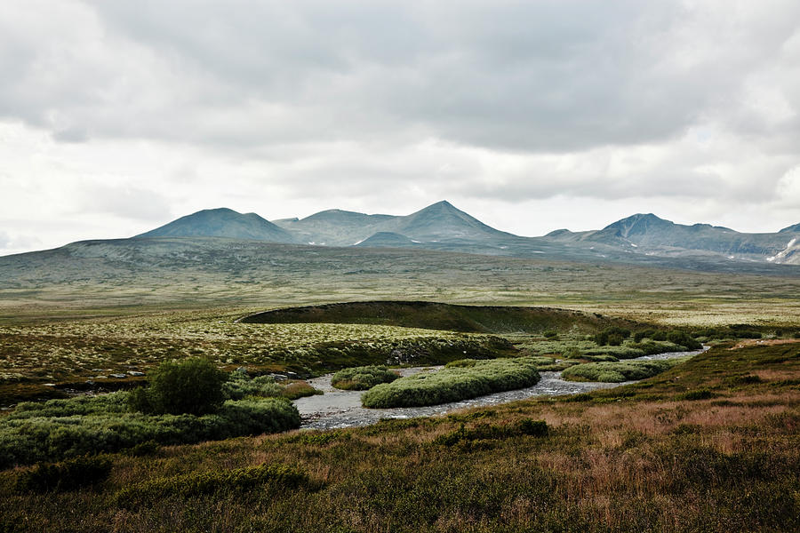 Rondane Mountain Range At Distant Photograph by Ekely