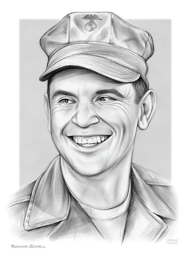 Ronnie Schell 2 Drawing by Greg Joens