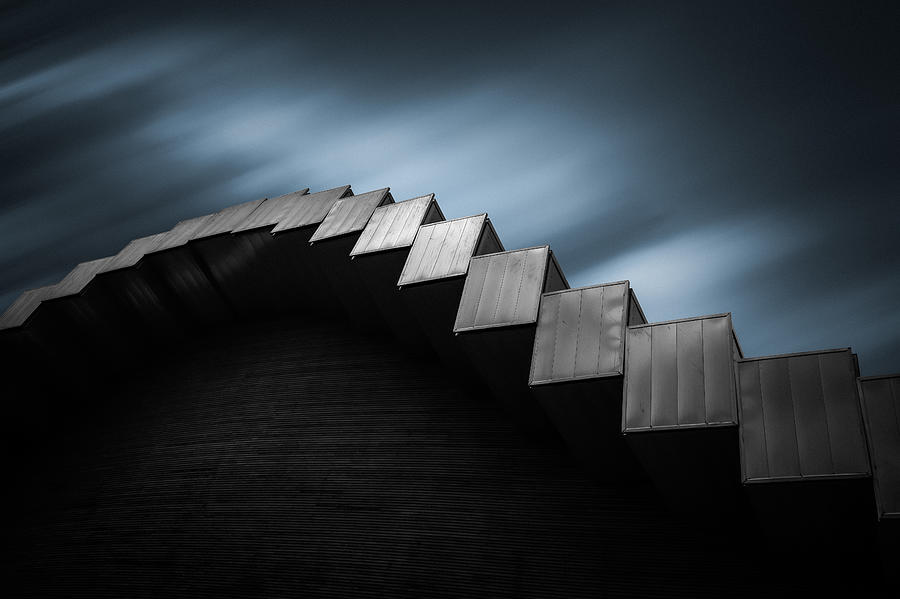 Architecture Photograph - Roof Blocks by Marc Huybrighs