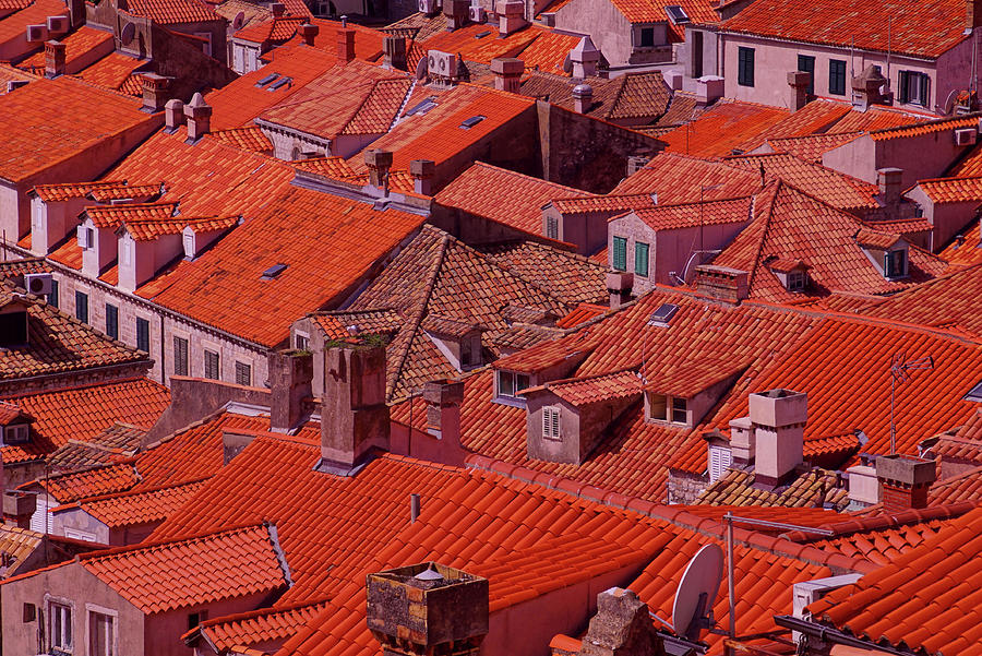 Roofops of the old city from the city walls  Photograph by Steve Estvanik