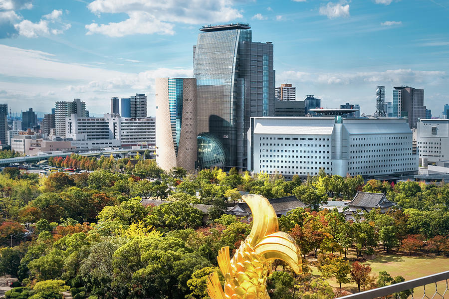 Rooftop City View from Osaka Castle. by Daniela Constantinescu Rooftop City View from Osaka Castle. by Daniela Constantinescu