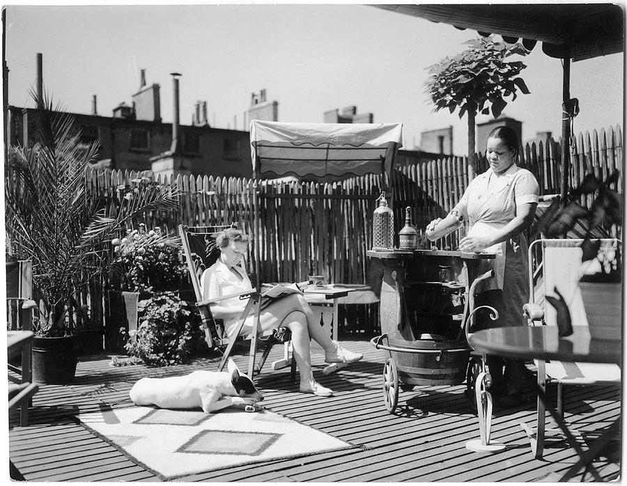 Rooftop Lounging Photograph by The New York Historical Society