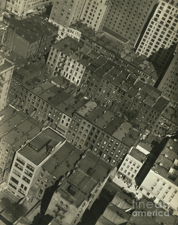 Rooftops, Northwest From 52nd Street And Madison Avenue, New York, Usa, C1920-38 Photograph by Irving Browning