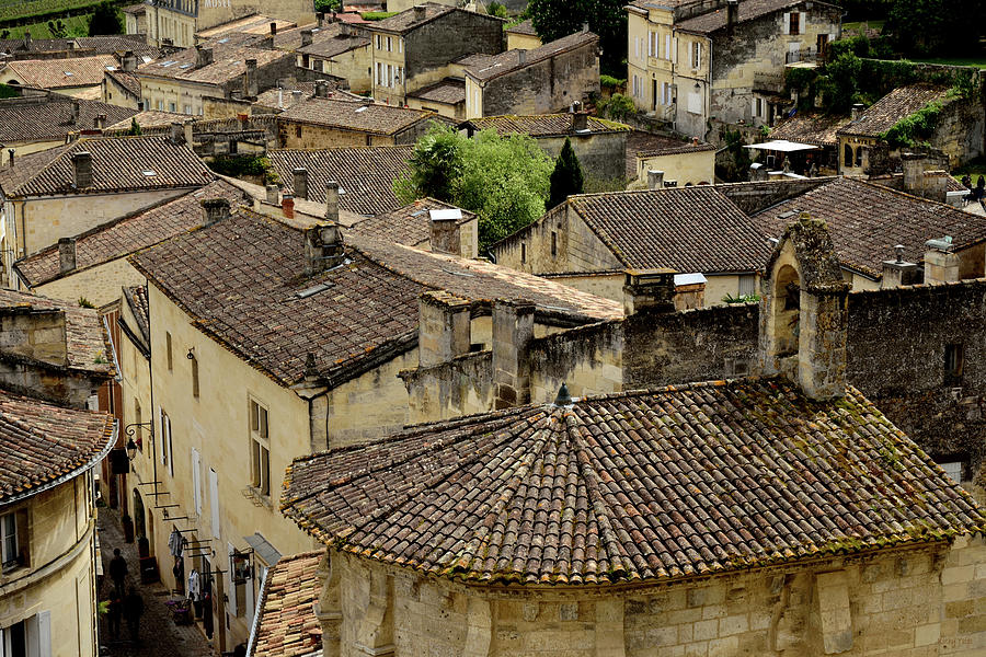 Rooftops of St. Emilion Photograph by Kathy Yates