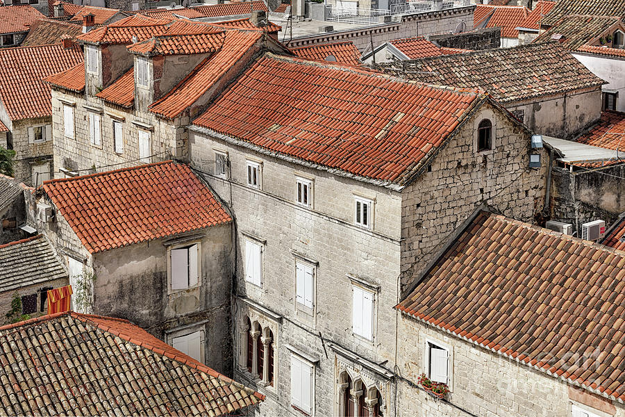Rooftops of Trogir Photograph by Norman Gabitzsch