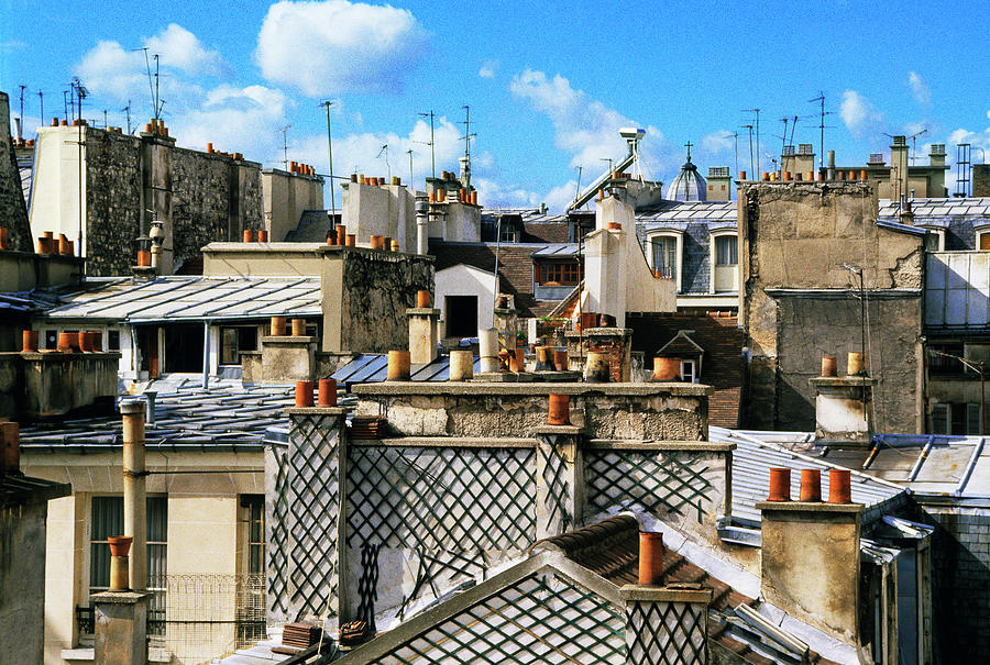 Rooftops, Paris, France Photograph by Bruno Ehrs
