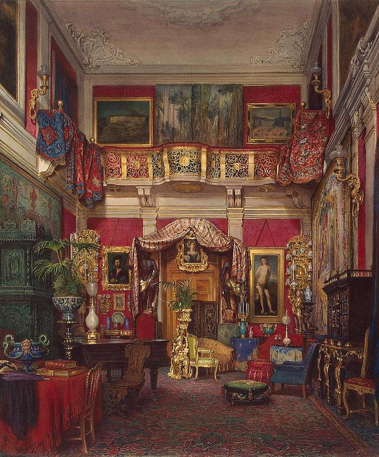 Room Painting - Room In The Villa Di Quarto Near Florence by Emanuel Stckler Room Painting - Room In The Villa Di Quarto Near Florence by Emanuel Stckler