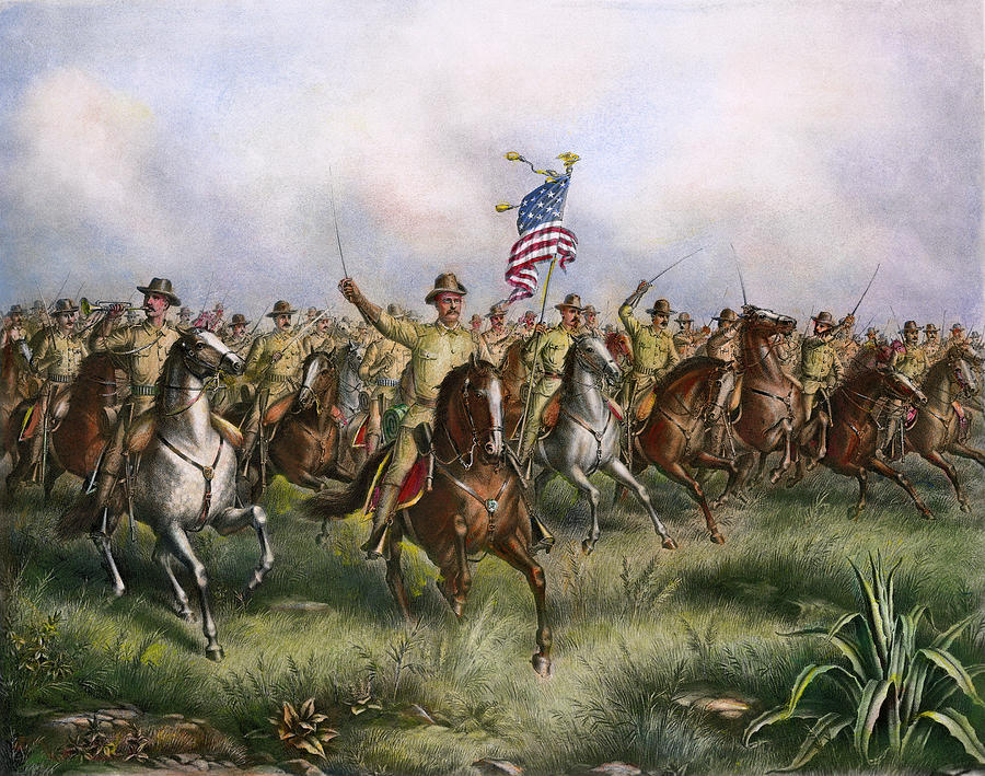 Roosevelt's Rough Riders Painting by Granger Fine Art America