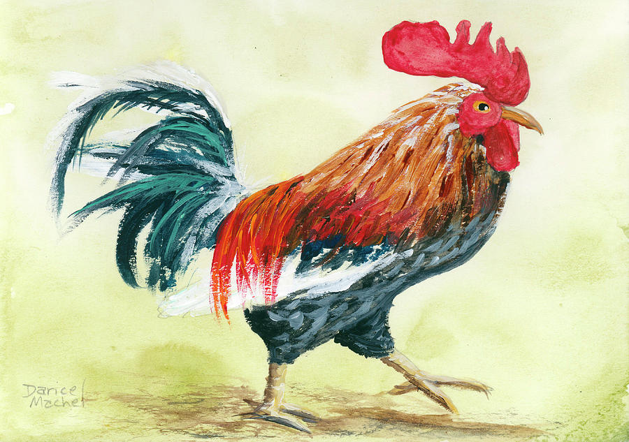 Rooster 1 Painting by Darice Machel McGuire
