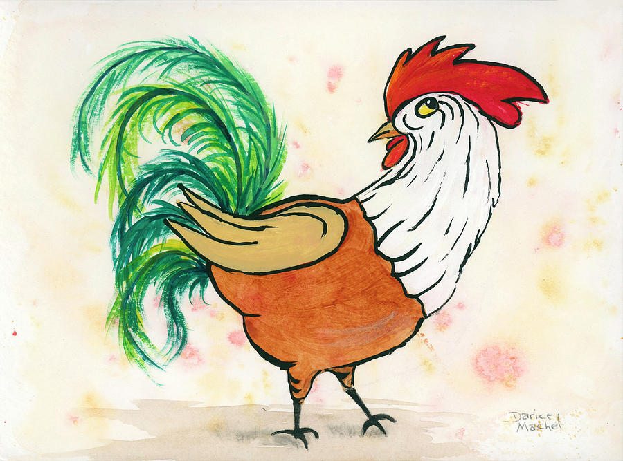 Rooster 10 Painting by Darice Machel McGuire
