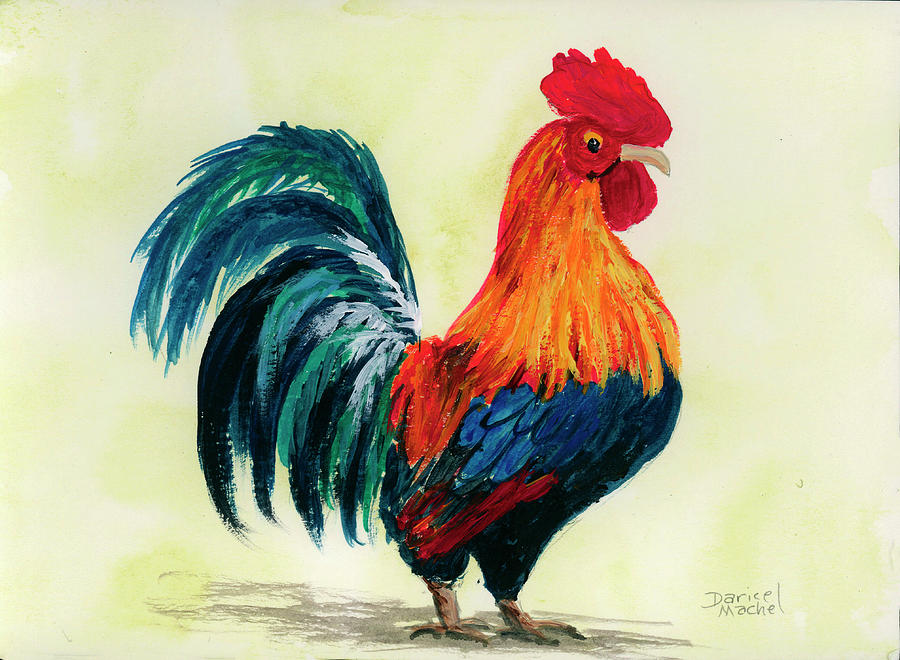 Rooster 2 Painting by Darice Machel McGuire
