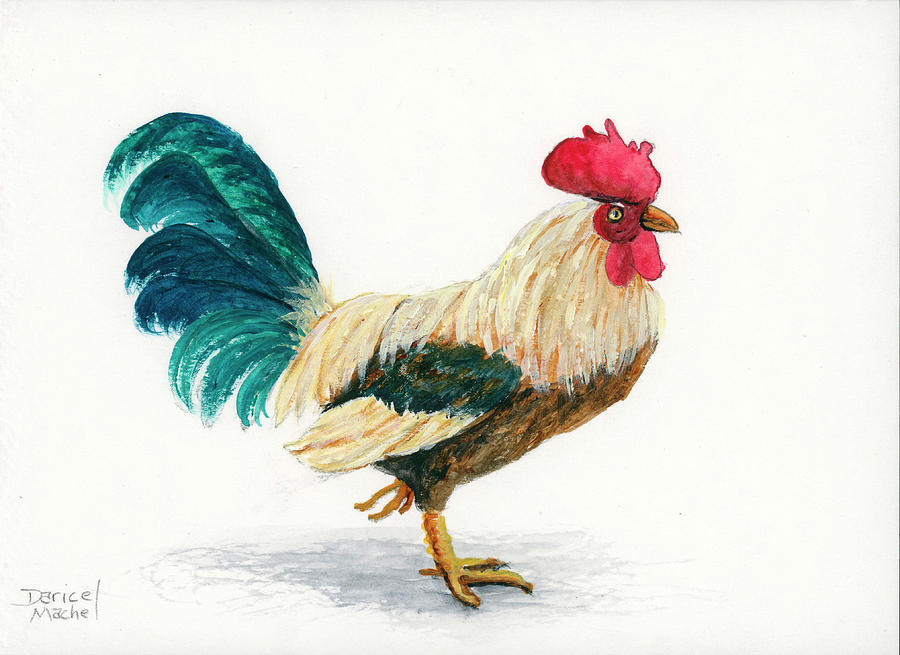 Rooster 4 Painting by Darice Machel McGuire