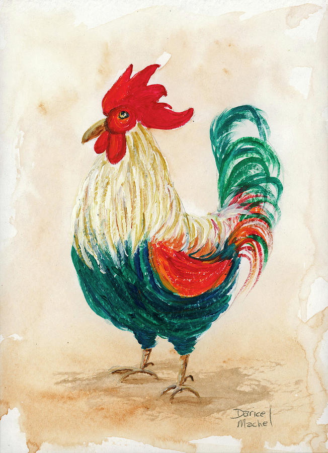 Rooster 6 Painting by Darice Machel McGuire