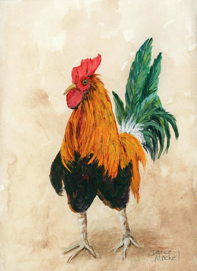 Rooster 7 Painting by Darice Machel McGuire