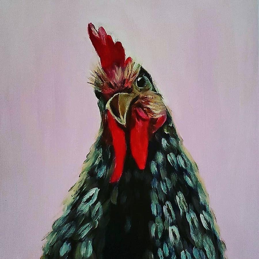 Rooster Painting by Amy Kuenzie