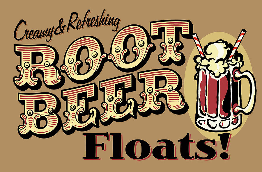 Vintage Digital Art - Root Beer Floats by Retroplanet