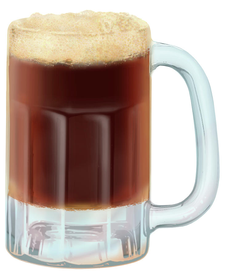 Soda Digital Art - Root Beer Mug by Retroplanet
