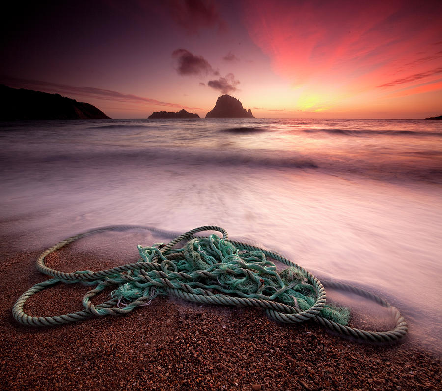 Rope On Shore Photograph by Alejandro Iborra Ventura