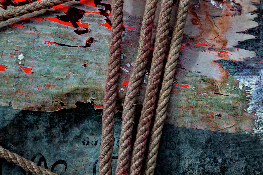 Ropes and Peeling Paint Photograph by Robert Ullmann