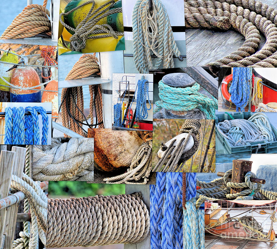 Ropes collage Photograph by Janice Drew