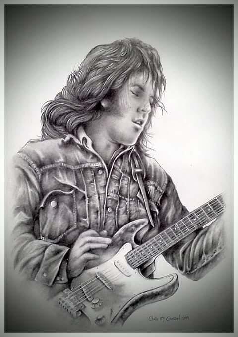 Rory Gallagher Drawing by Chris Mc Crossan - Fine Art America