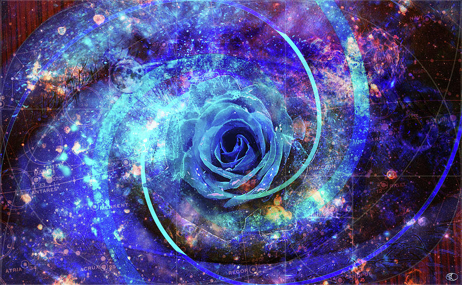 Rosa Azul Digital Art by Kenneth Armand Johnson