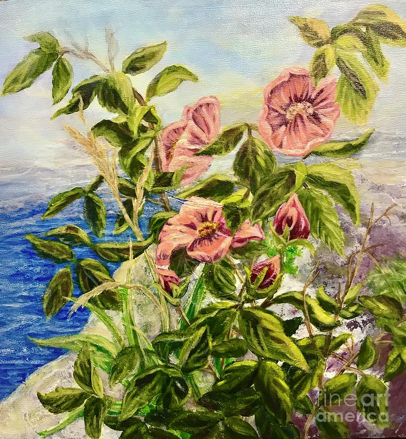 Rosa by The Sea Painting by Gail Allen