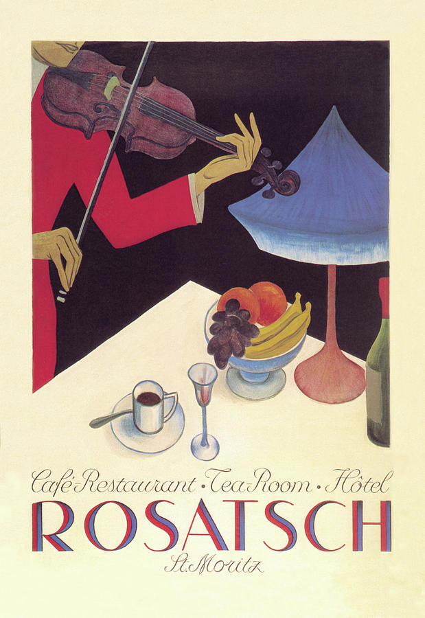 Rosatsch: Caf-Restaurant - Tea Room - Hotel Painting by Unknown
