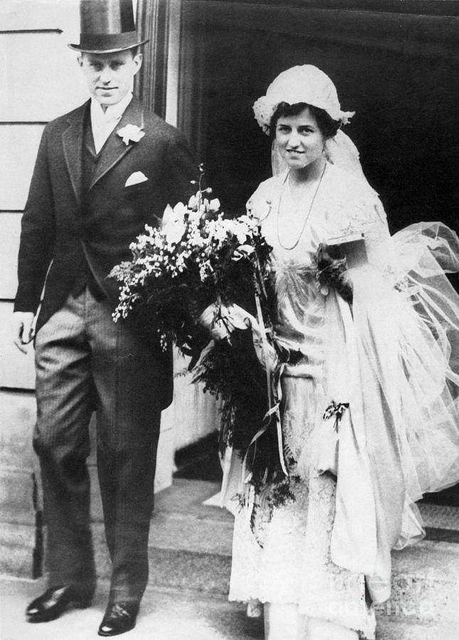 Rose And Joseph Kennedy On Wedding Day Photograph by Bettmann