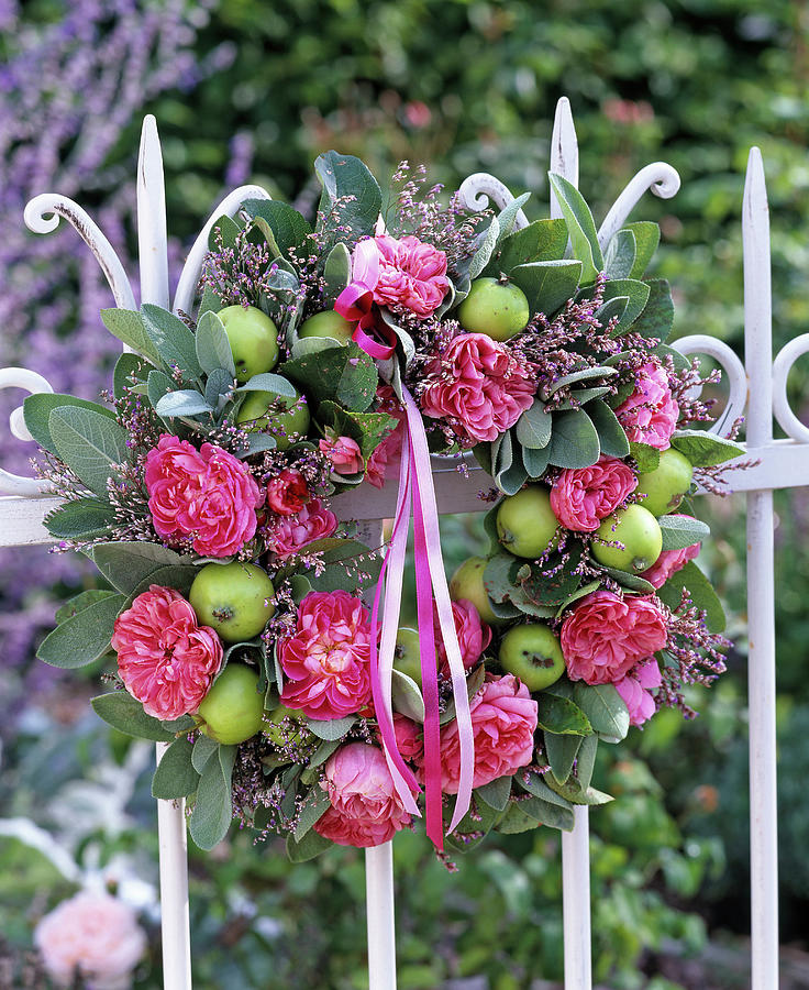 Rose Apple Sage Wreath Photograph by Friedrich Strauss