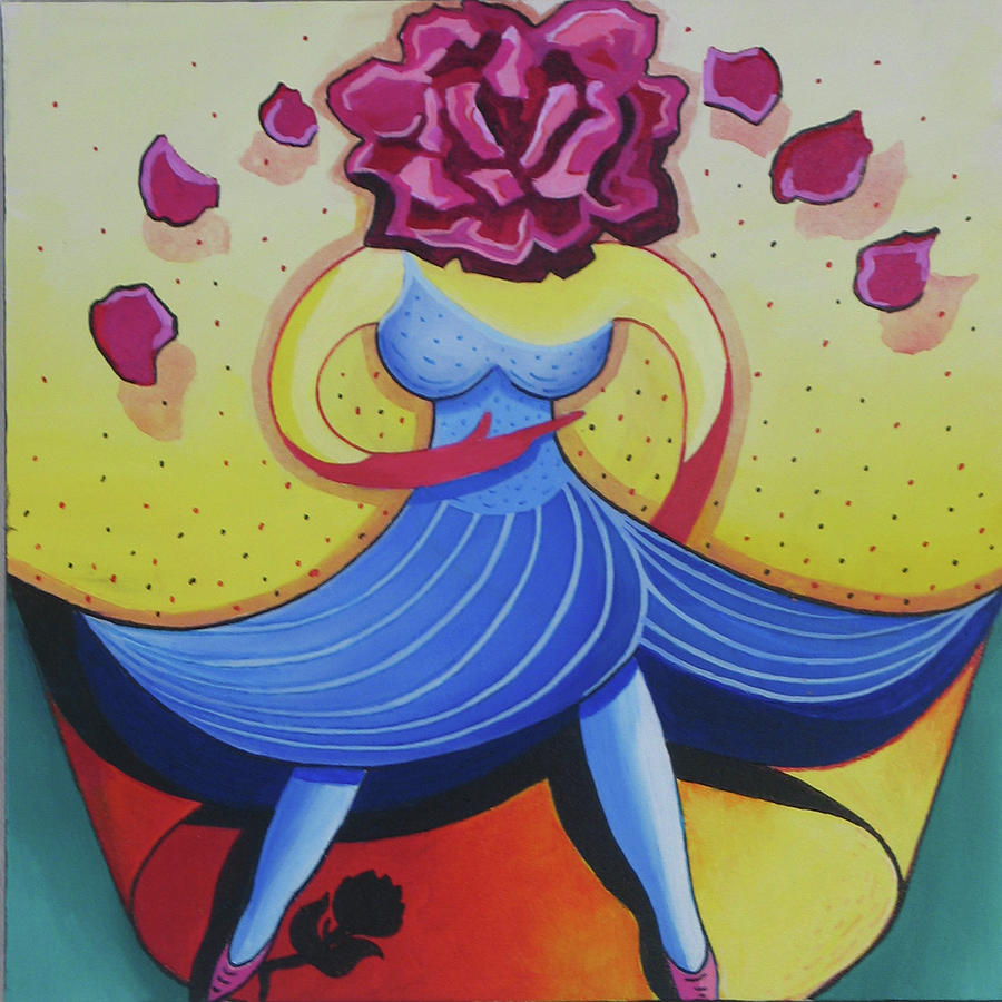 Rose Ballroom Dancer Painting by Larry Butterworth
