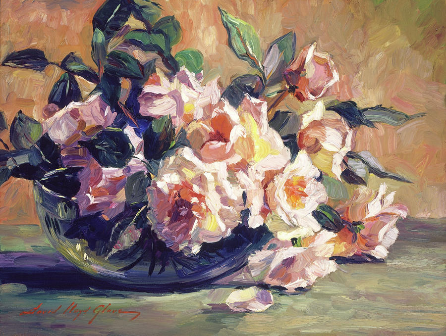 Rose Bowl Painting by David Lloyd Glover