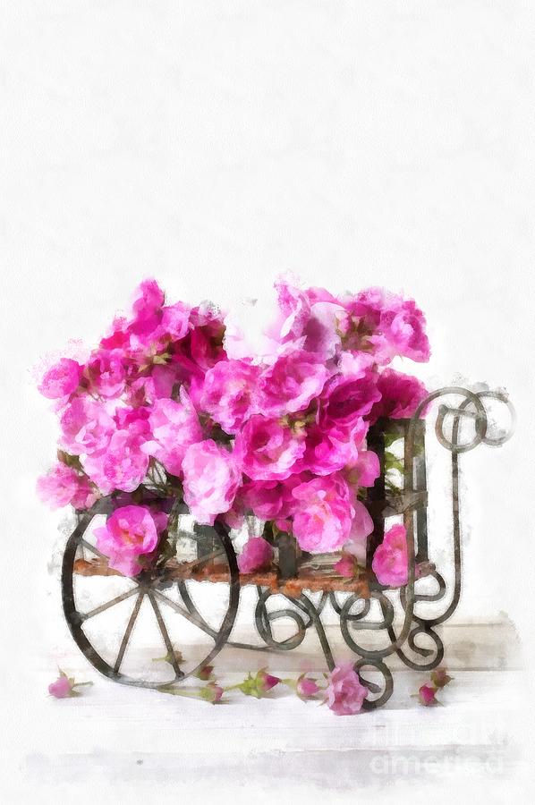 Flower Digital Art - Rose Cart  by Edward Fielding