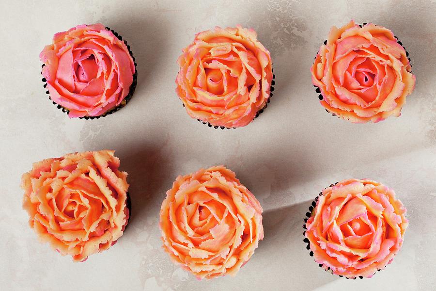 Rose Cupcakes Photograph by Creative Photo Services