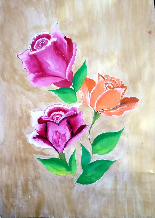 flowers shading painting