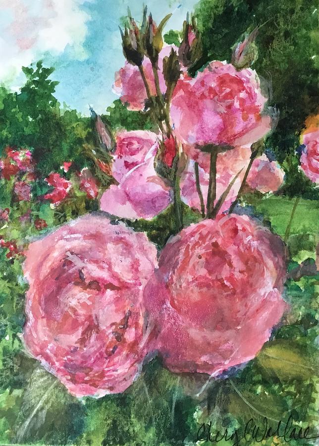 Rose Garden Painting by Cheryl Wallace