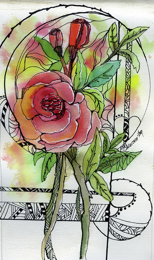 Rose is Rose Painting by Joan Chlarson