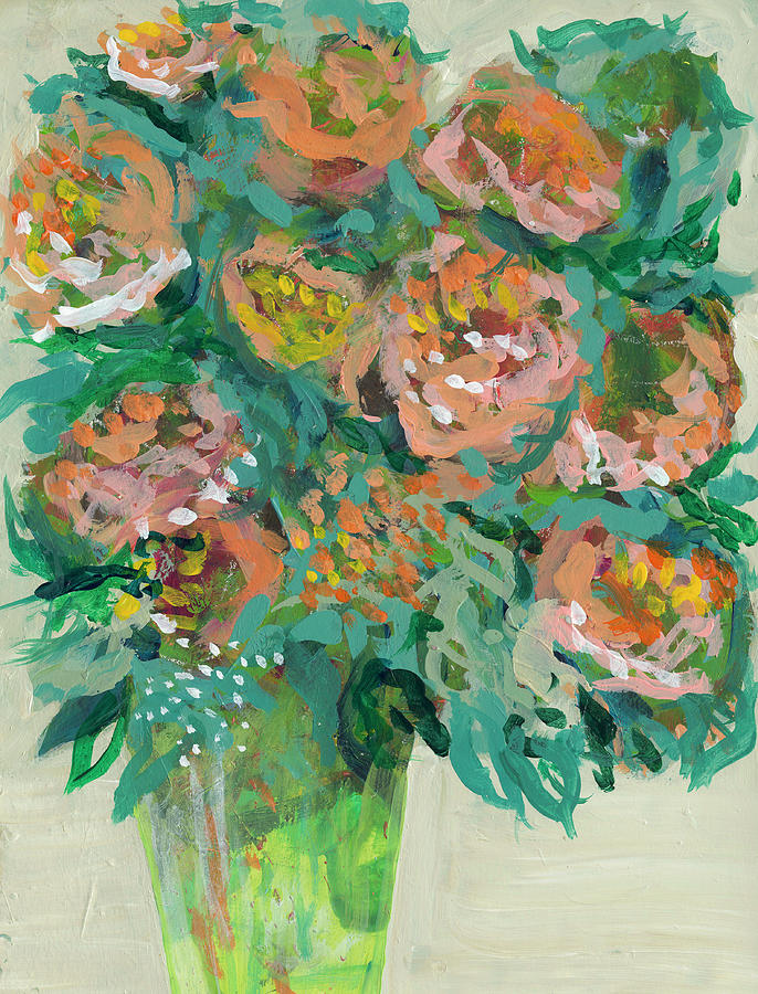 Rose Melba Painting by Fab Funky