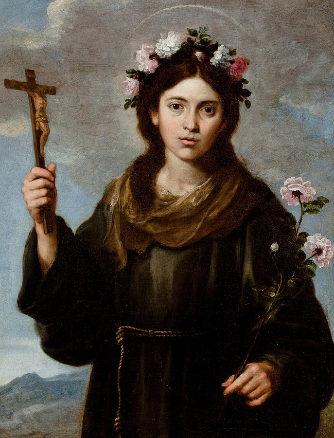 Bartolome Esteban Murillo Painting - Rose Of Viterbo by Bartolome Esteban Murillo Bartolome Esteban Murillo Painting - Rose Of Viterbo by Bartolome Esteban Murillo