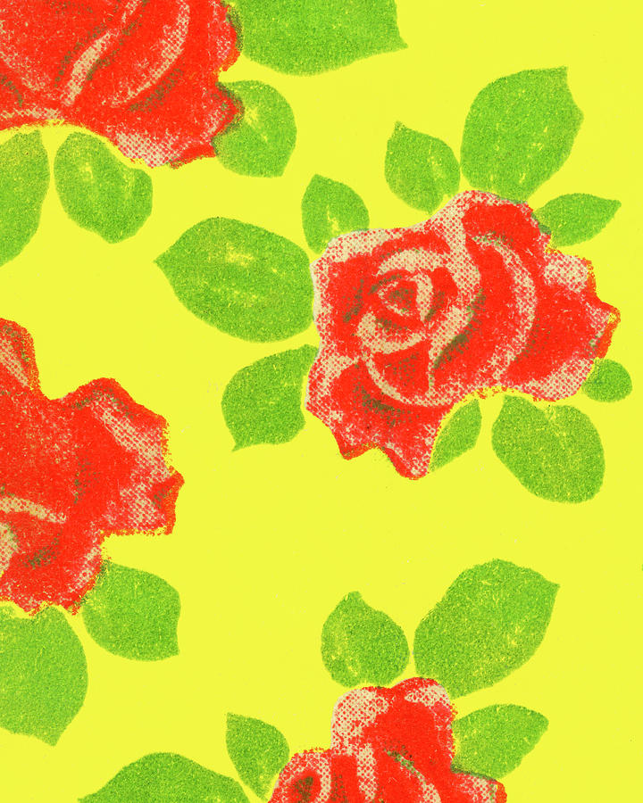 Nature Drawing - Rose Pattern by CSA Images